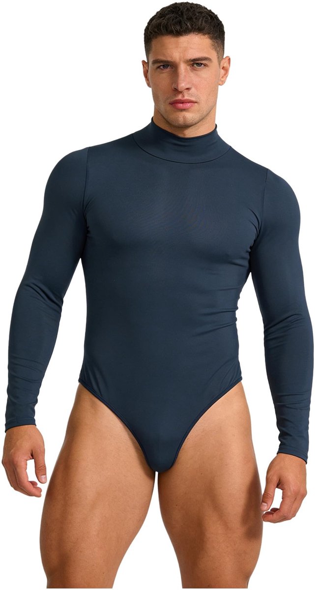 Heren Eendelig Thong Gym Romper - Blauw