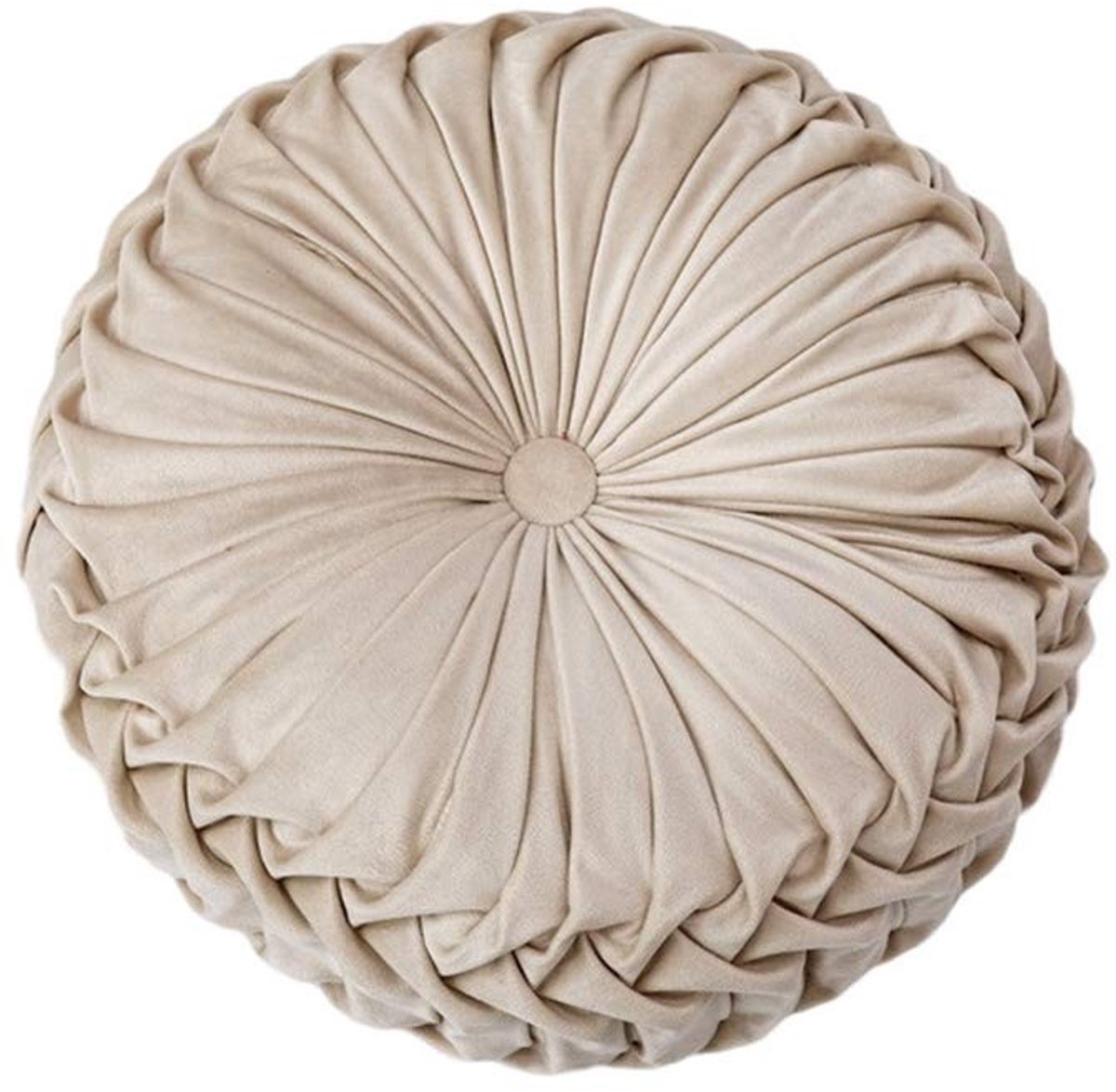 Rond Kussen - Zacht Beige 38x10cm voor interieurdecoratie