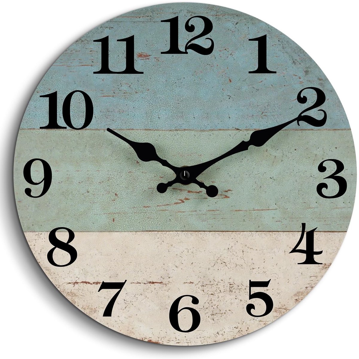 Wandklok - Stille Beweging - Retro Stijl - 25.4 cm