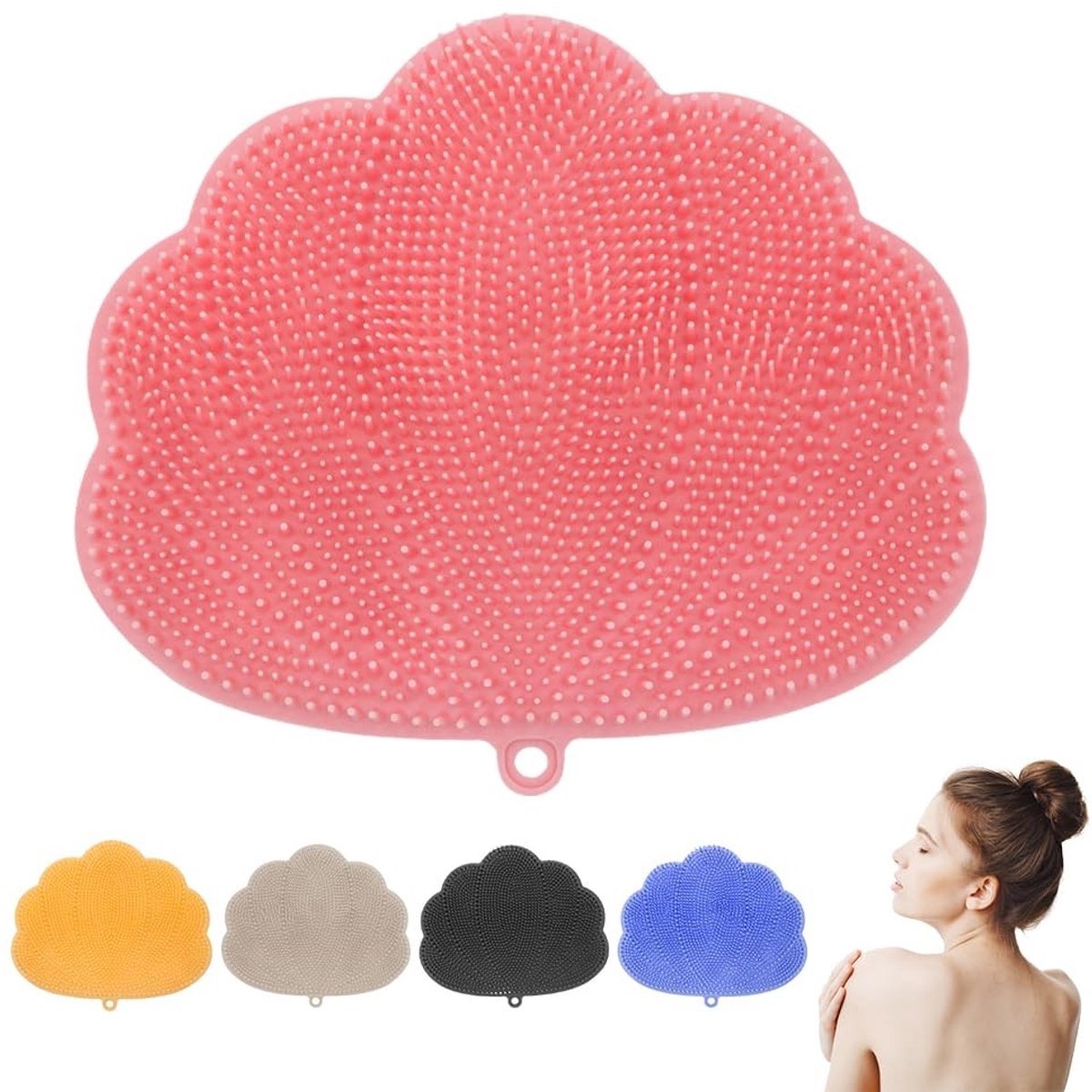 Silicone Douche Voet Scrubber Mat - Massagepad met Zuignappen - Roze
