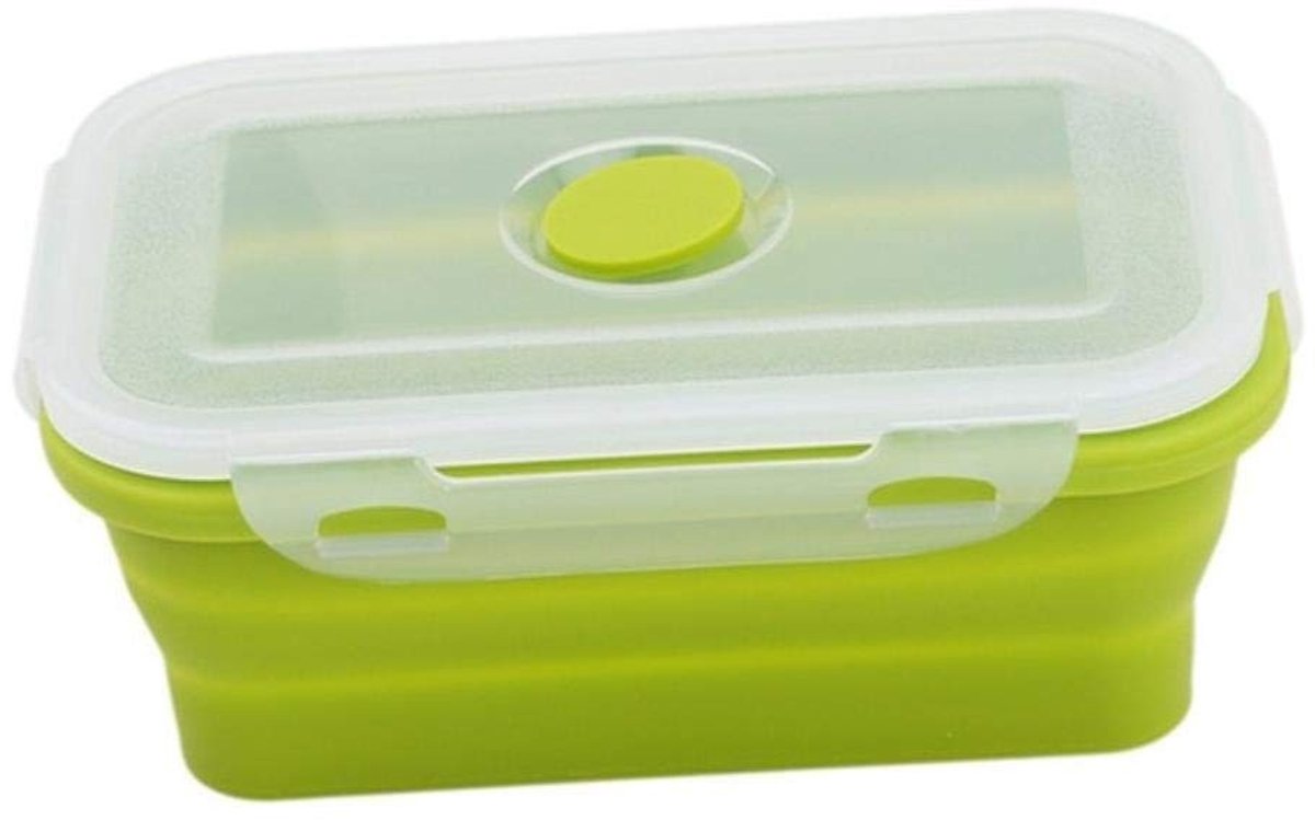Vouwbare Silicoon Lunchbox - Groene Voedselopslag
