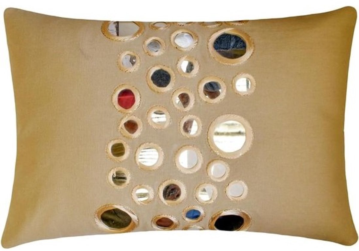 Kussenhoezen Set - Lendenkussens Sierkussens - Woonkamer Decoratie - 100% Handgemaakt - 30x40 cm - Beige