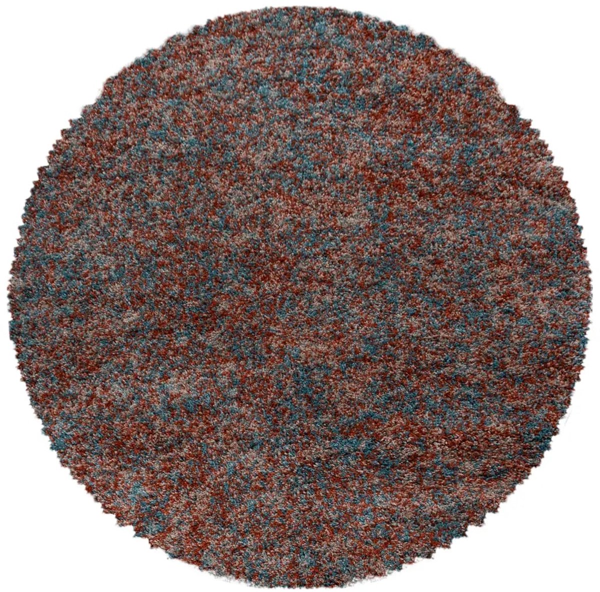 Dutch XXL Rond Hoogpolig Vloerkleed | Tapijt | Shaggy | Enjoy | Terra | 120x120 cm