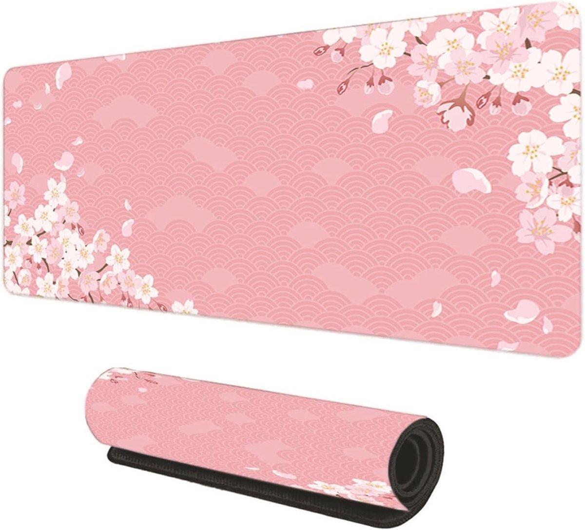 Grote Desk Mat, Antislip Muismat voor Bureau, Bescherming voor Kantoor en Thuis, 90 x 40 cm (Roze)