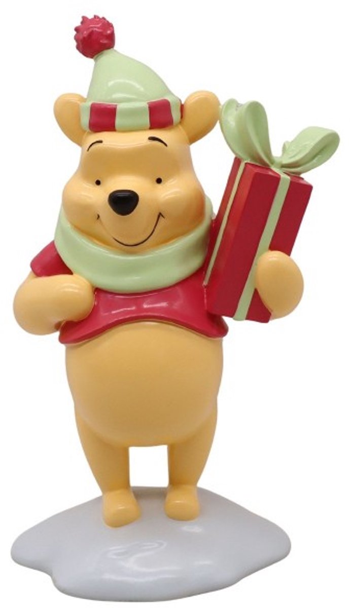 Disney Home 3D Statue - Winnie The Pooh With Present