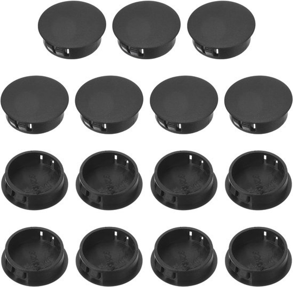 Kunststof Gatpluggen - Afdekkapjes Buizen - Gaten Afdekken - Verzonken Type - 32 mm - Zwart