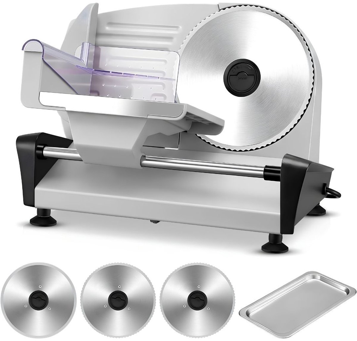 TYR® Broodsnijmachine - 250W - Elektrische Broodsnijmachine - Universele Snijmachine - Zilver - 38cm x 22cm x 29cm