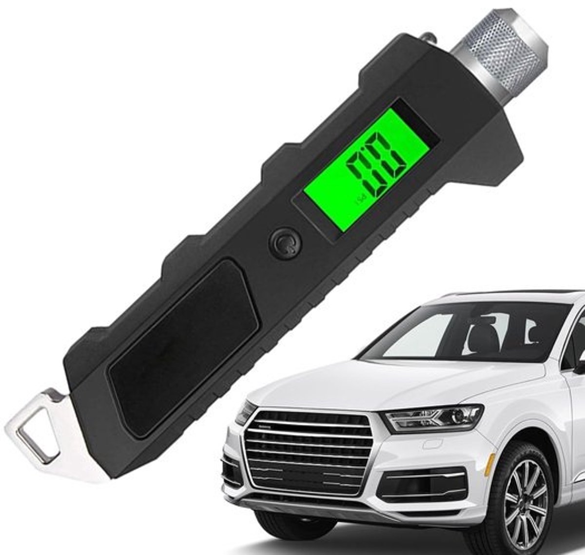 Bandendrukmeter Digitaal - Bandenspanningsmeter - Voertuig Onderhoud - Achtergrondverlichting - 230 psi - Zwart