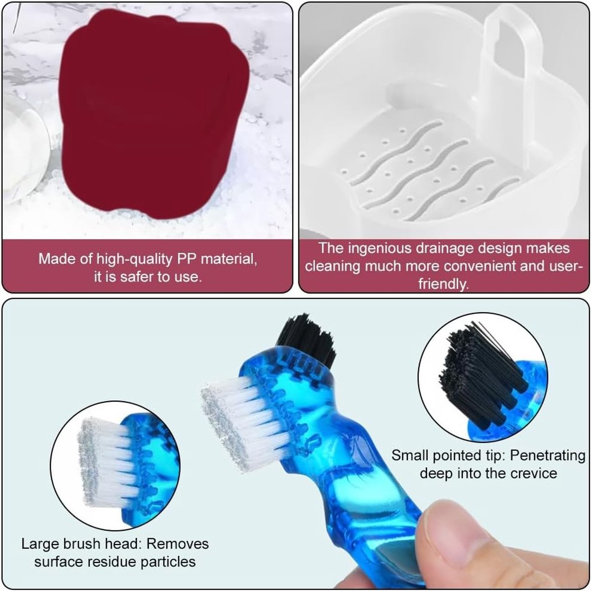 Tandapparaat met zeef en tandenborstel voor een stralende glimlach en optimale mondhygiëne