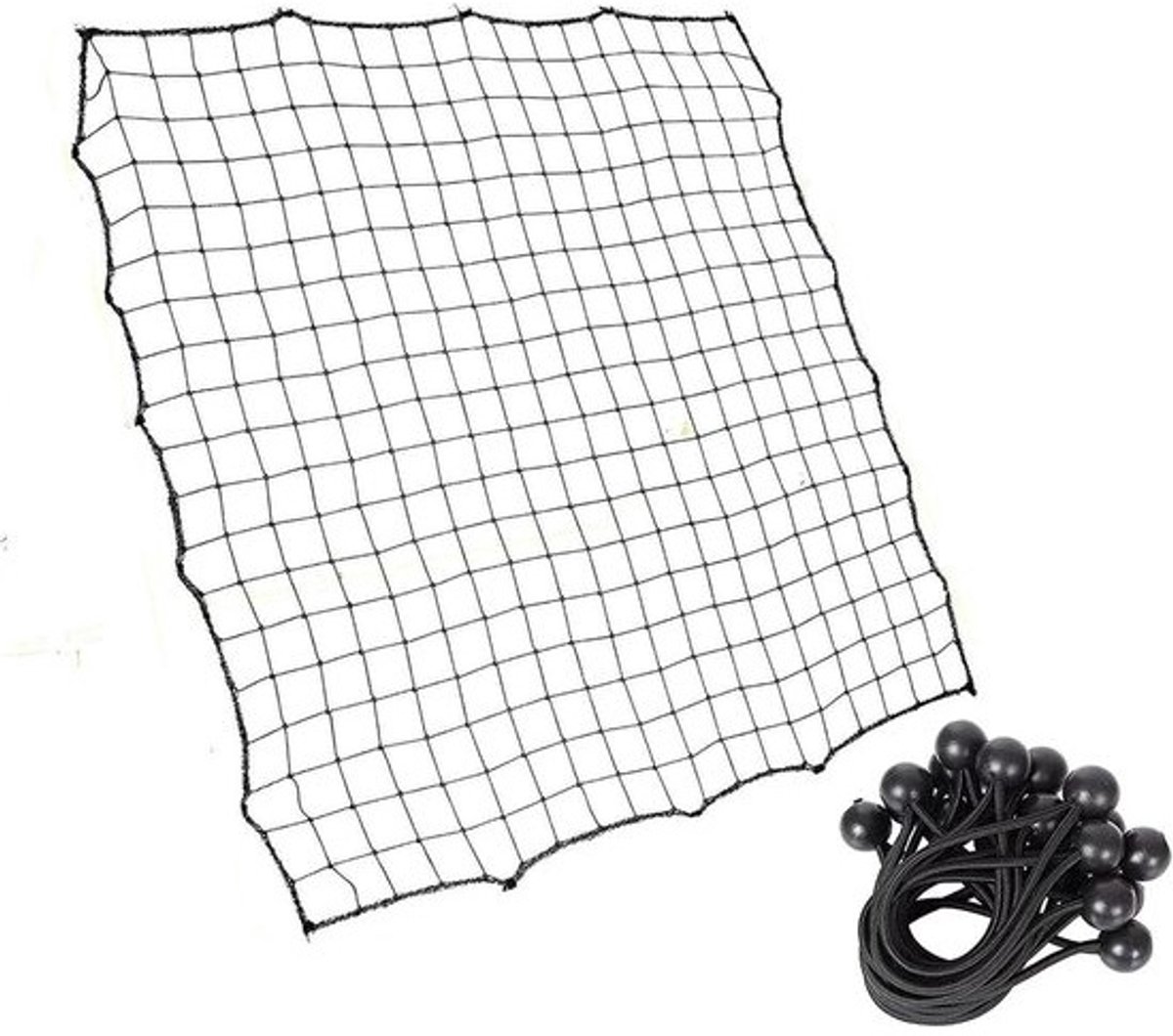 Voetbal Rebounder Net - Oefennet Vangnet - Voetbaltraining Verbeteren - Slijtvast Polyester Materiaal - 100x100 cm - Zwart