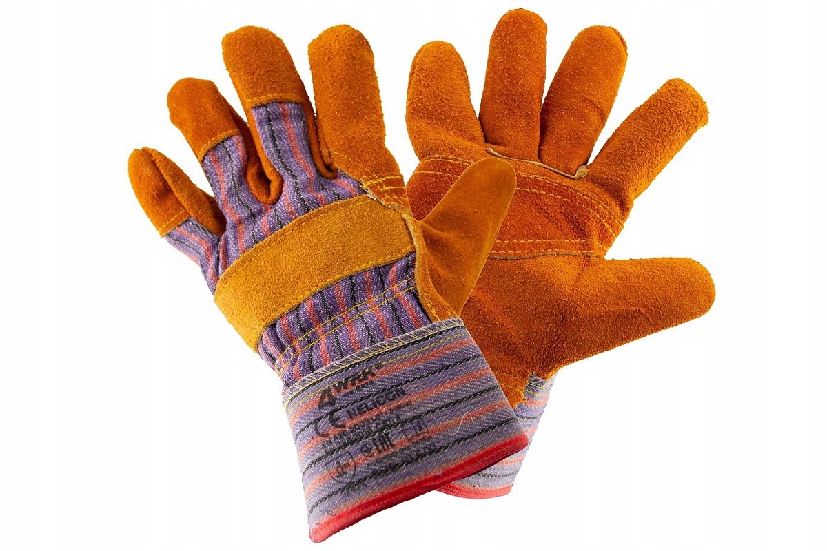 Helicon leren Werkhandschoenen-Veiligheidshandschoenen-Montagehandschoenen -12 paar maat- 10.5/XL