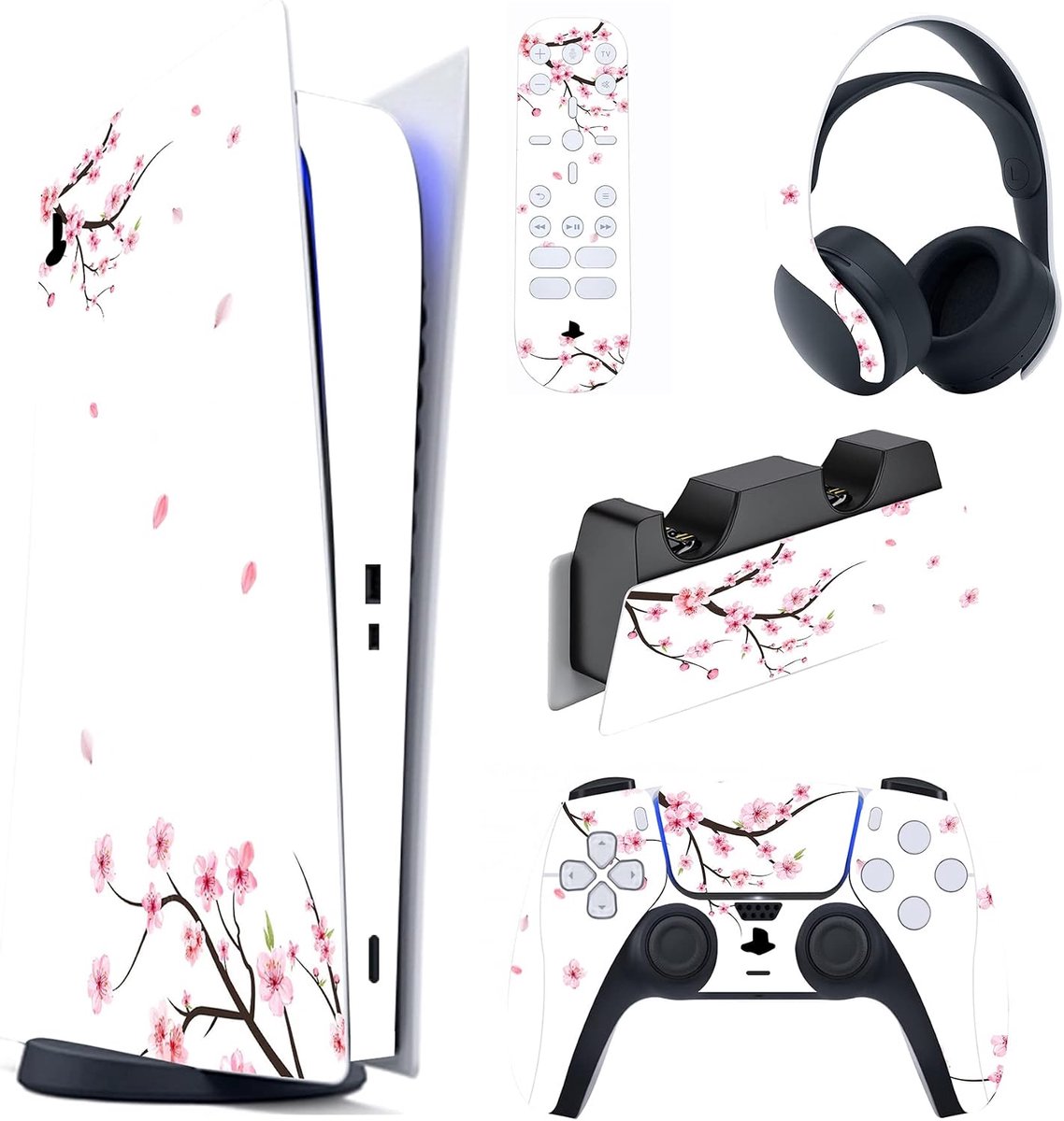 Vinyl Skin Stickerset - Geschikt voor PS5 Digital Edition - Compleet