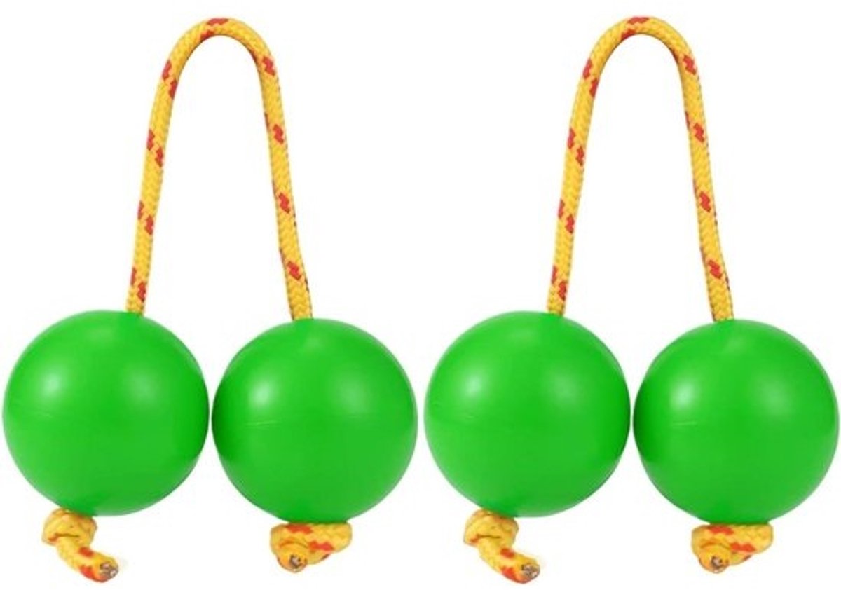 Shaker Bal - Percussie Instrument - Muziek Maken - Authentiek Geluid - 2 Paar - Groen