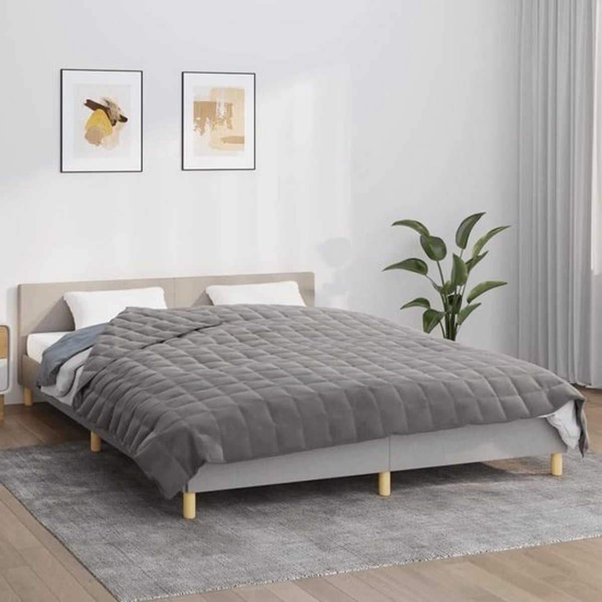 Verzwaarde Deken - Comfort Deken - Ontspannen Slapen - Hypoallergene Vulling - 200 x 220 cm - Grijs