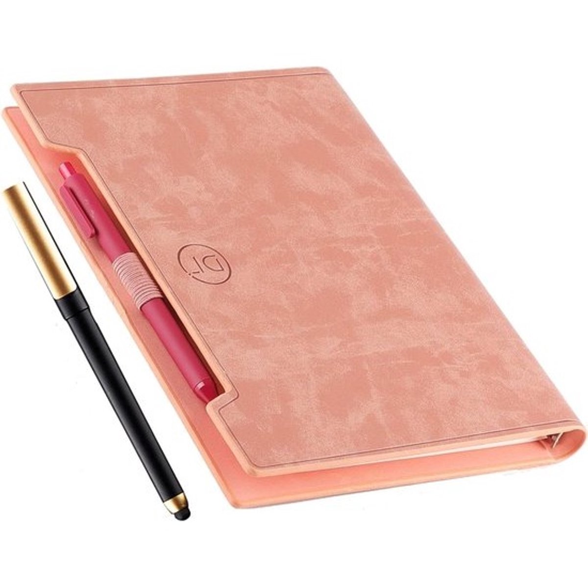 Leren Notitieboek - Schrijfdagboek Agenda - Dagelijkse Notities Maken - Navulbaar met Ringband - A5 - Roze