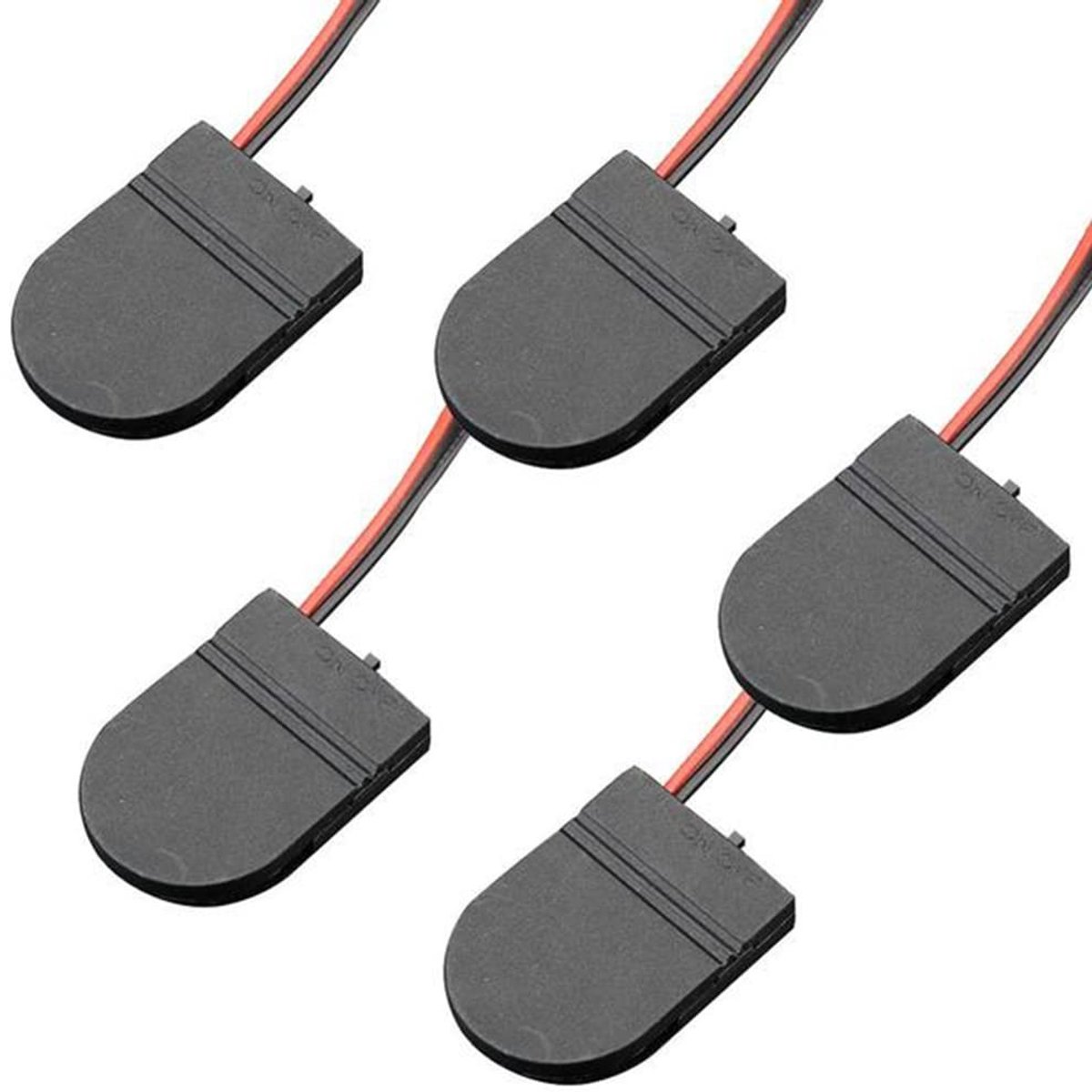Mobiele Batterij Organizer - 5 Stuks met Aan/Uit Schakelaar