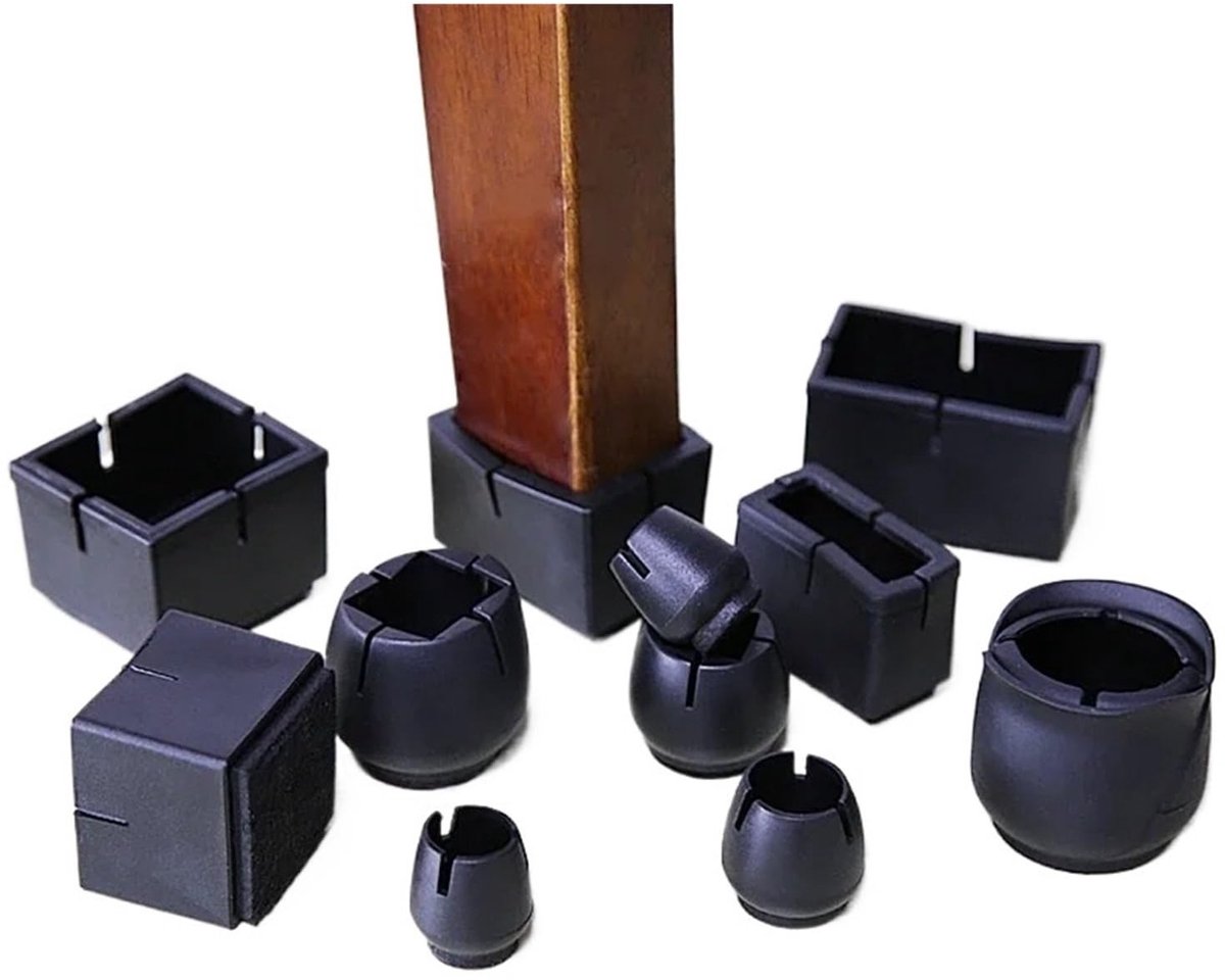 8 Stuks Meubelvoeten Rubber Protector Pads Zwart Antislip