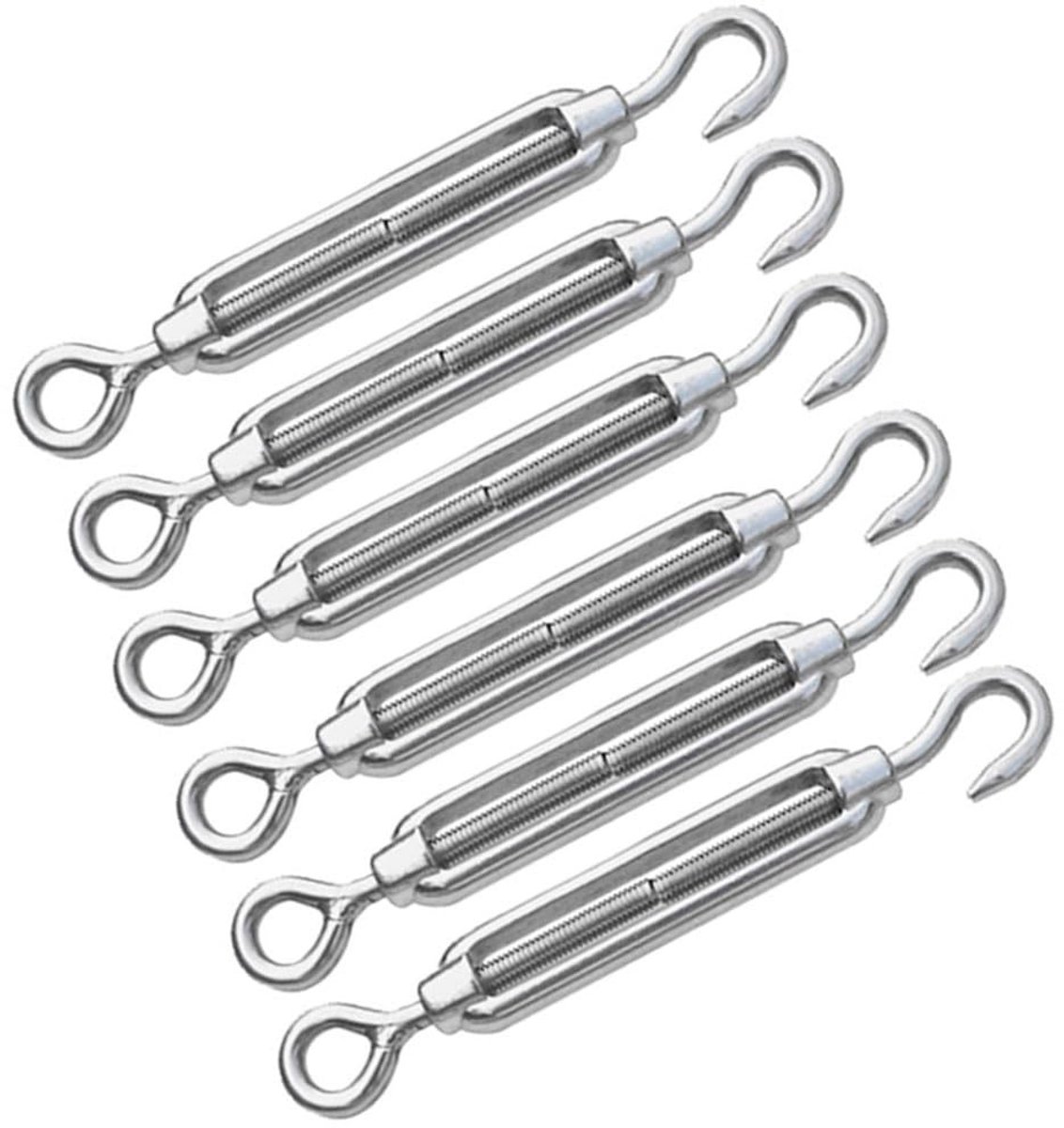 M4 Turnbuckles met Haak en Oog - Spanner (6 stuks)