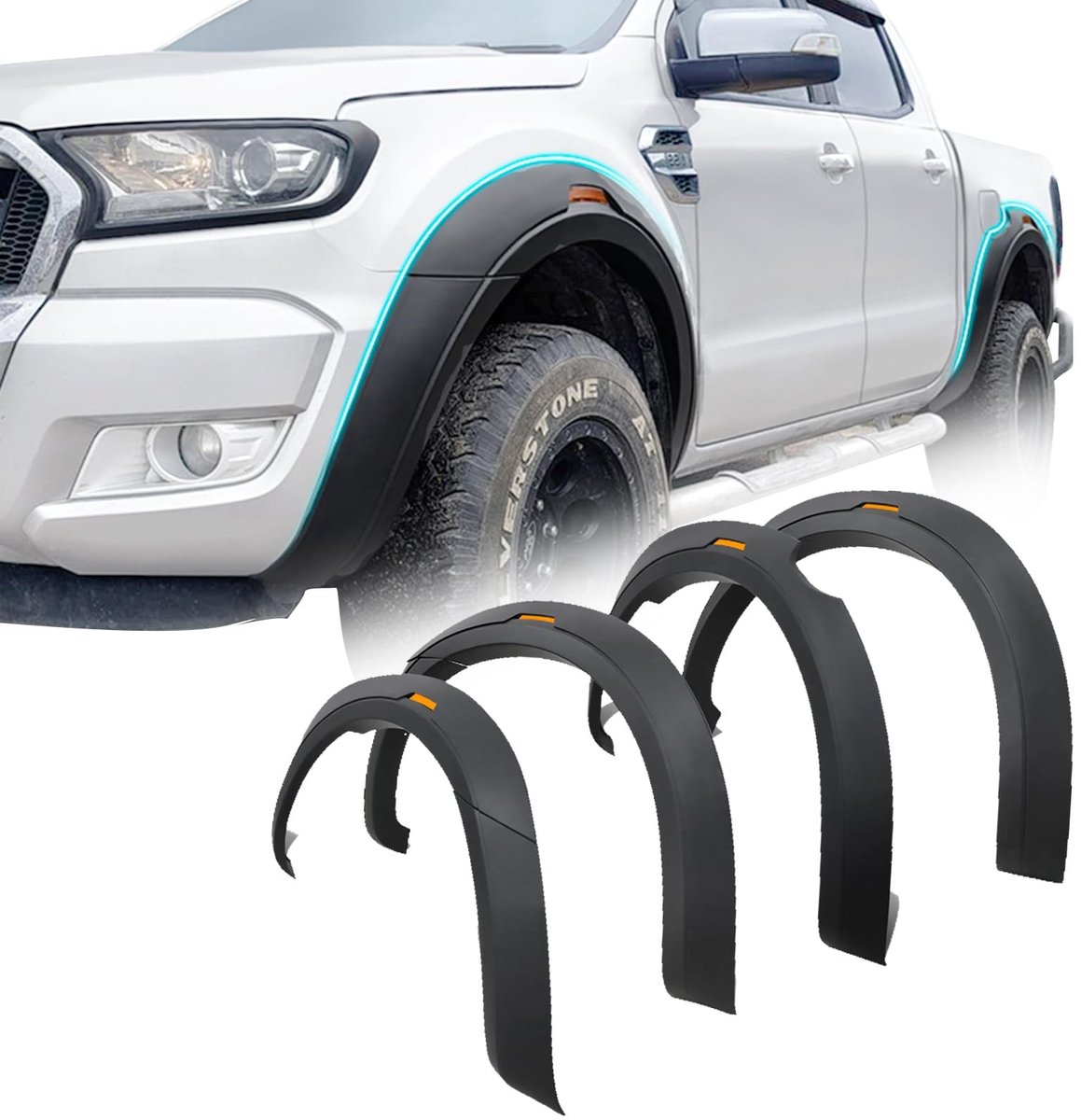 Wielboog kits voor Ford Ranger 2015-2022 - 30 mm extra banddekking