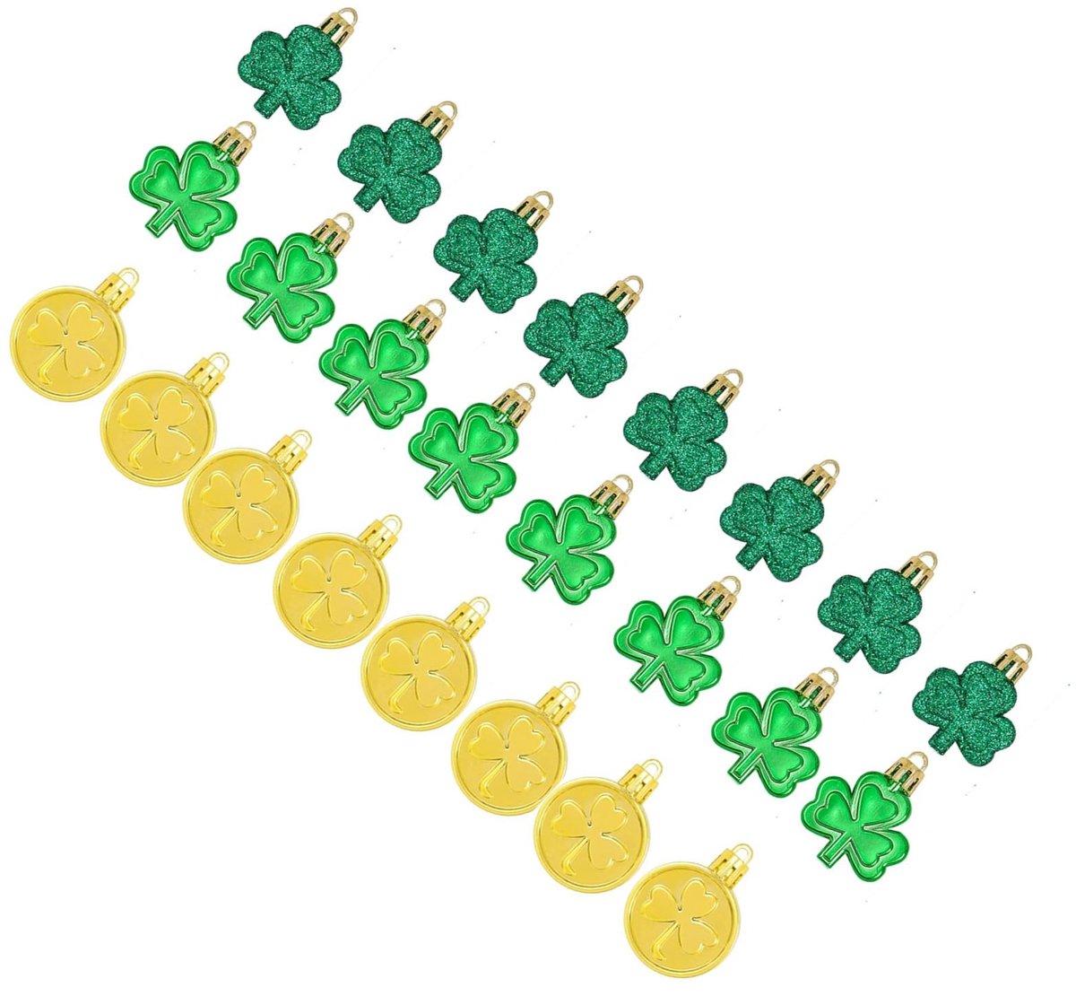 24 Stuks Shamrock Ornamenten - Groene Klavers voor Decoratie