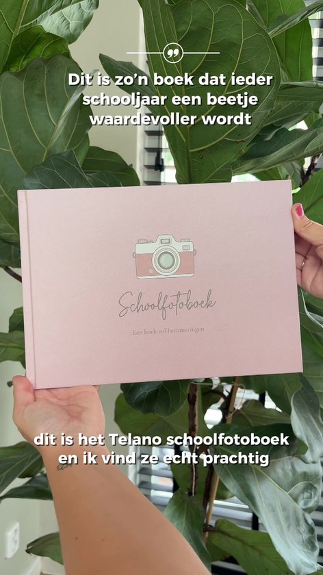 Telano Schoolfotoboek Beige - A4 Invulboek voor Schoolfoto's - Fotoalbum voor 17 schooljaren Klassenfoto/Pasfoto - Inclusief Bewaarenvelop