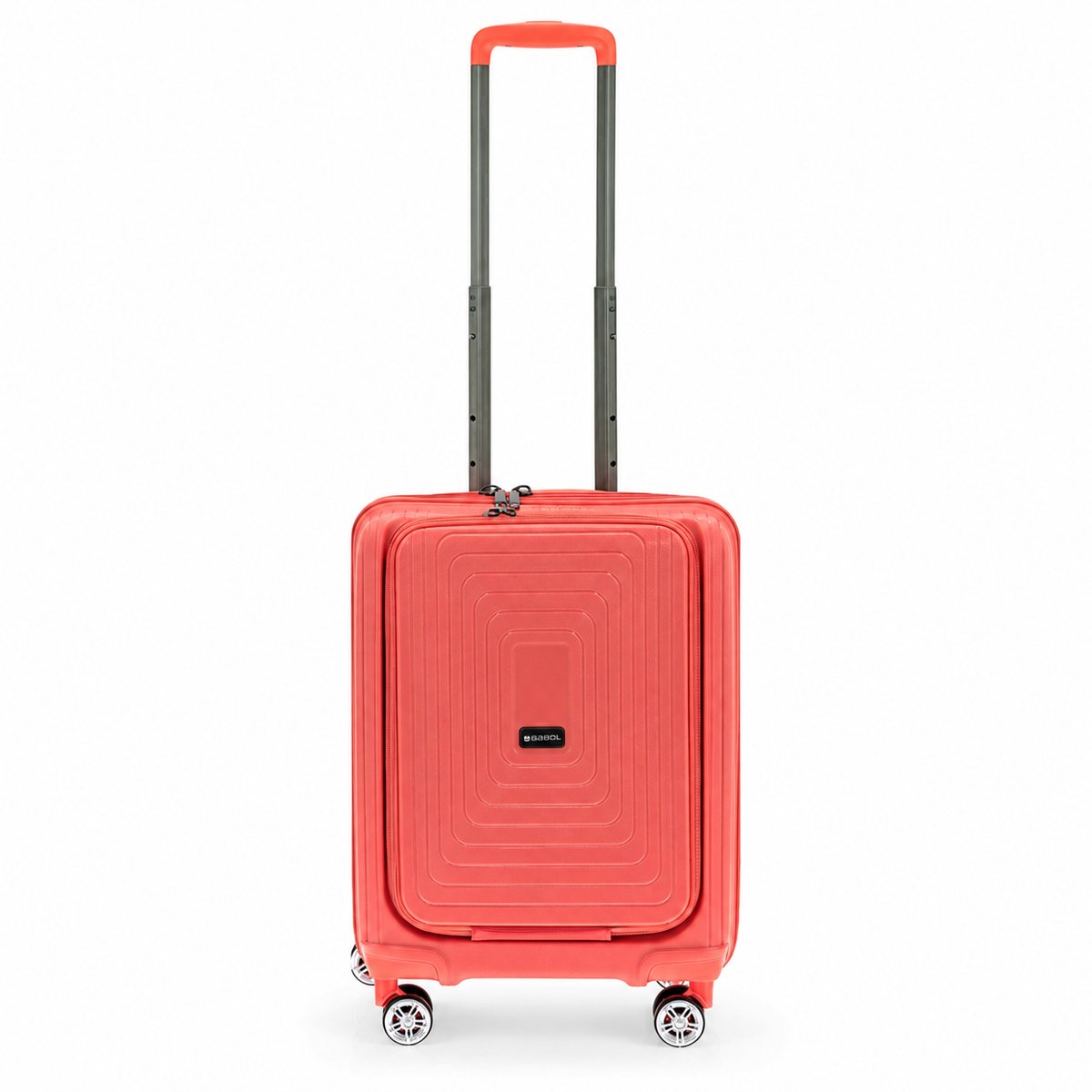 Cabin Trolley, Davidts Wallaby, Front Laptop Pocket for 17-Inch Laptop, Coral, 54 × 39 × 22.5 cm