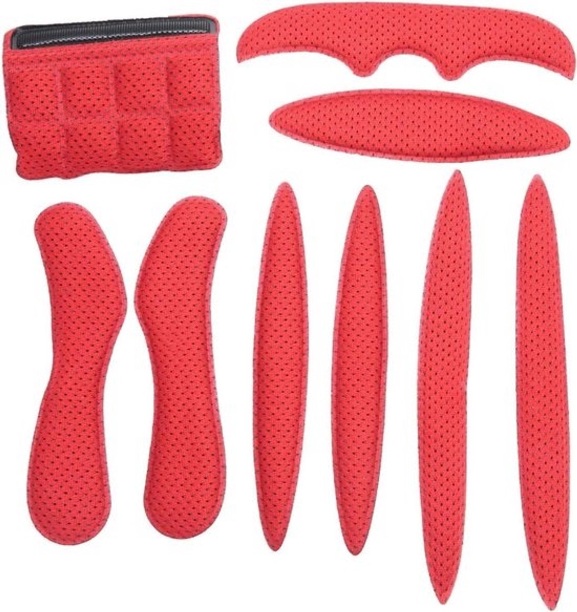 Helm Pads - Fietshelm Voering - Helm Comfort - Eenvoudig Wasbaar - 15.4 x 2.5 cm - Zwart