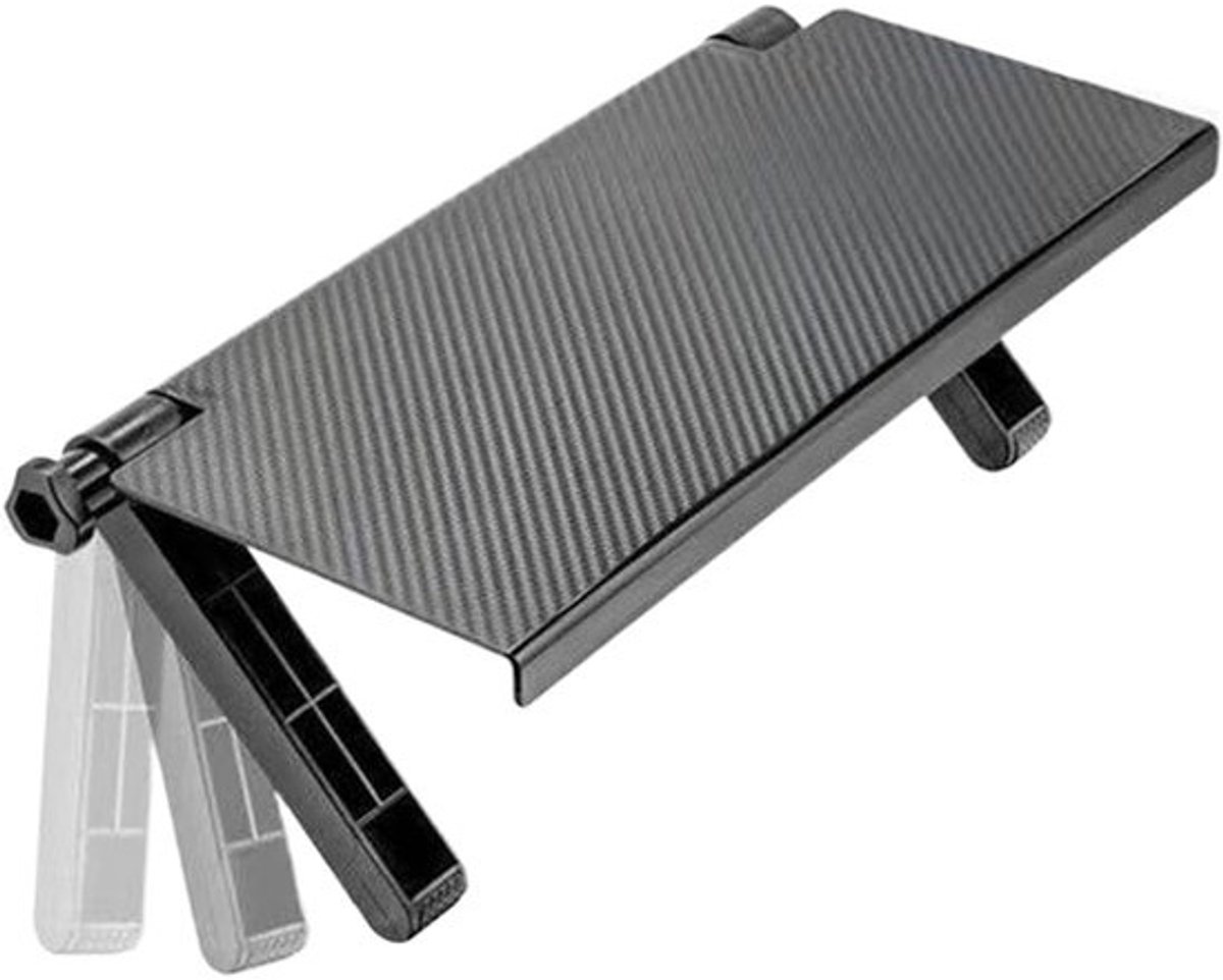 TV Plank - Monitor Plank Standaard Beugel - Apparaten Organiseren - Boorvrije Montage - 33 x 16 cm - Zwart