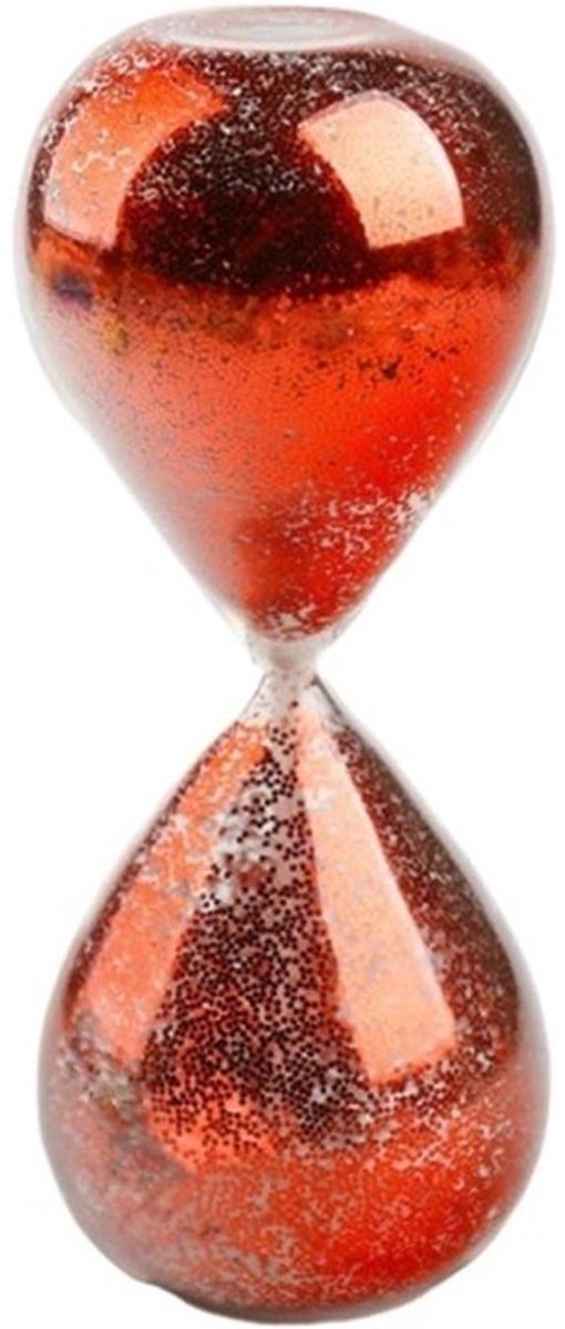 Zandloper Timer - Zandloper Set - Tijd Management - Klassiek Ontwerp - 16.5x6.5cm - Rood