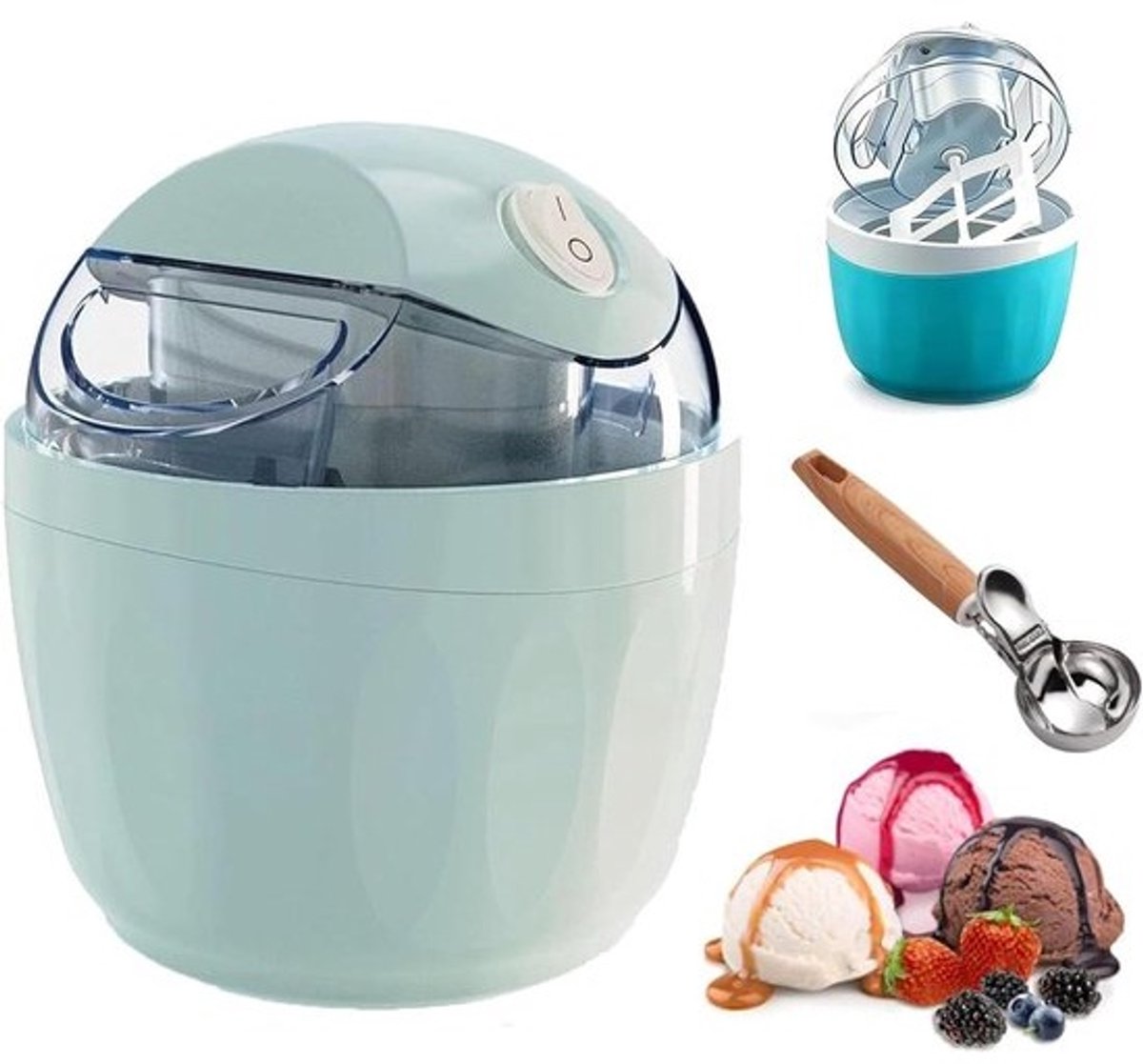IJsmachine - Dessertmaker Sorbetmaker - Zelf Desserts Maken - Eén Druk Op Knop - 500ml - Groen