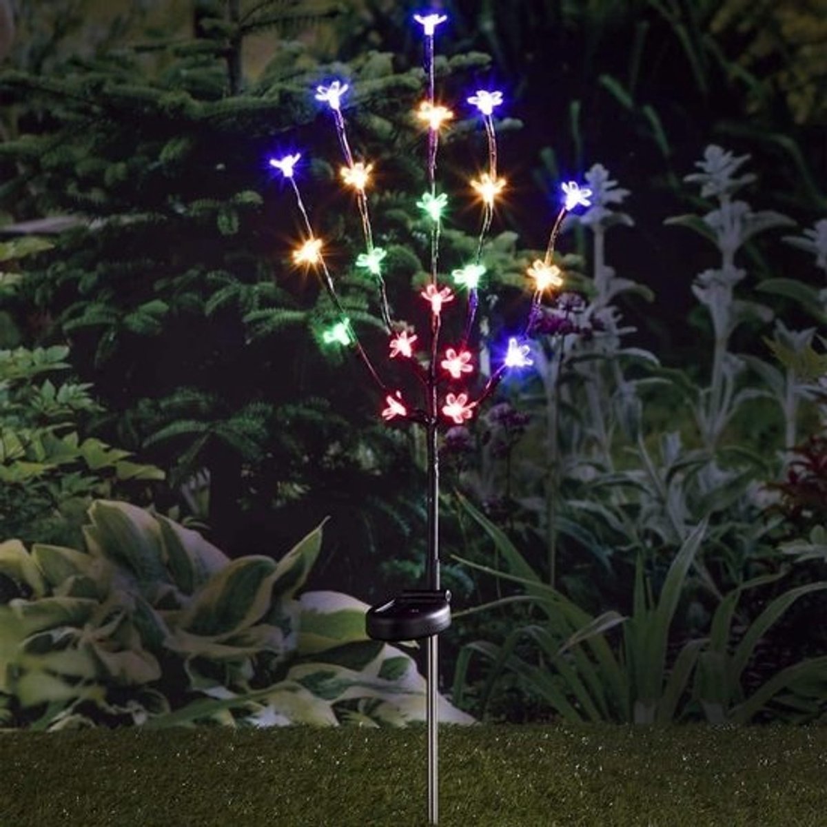 Zonnebloem Tuinlampen - Bloemlampen Solar - Tuin Decoratie - Verstelbare Stengels - 65 cm - Multicolor