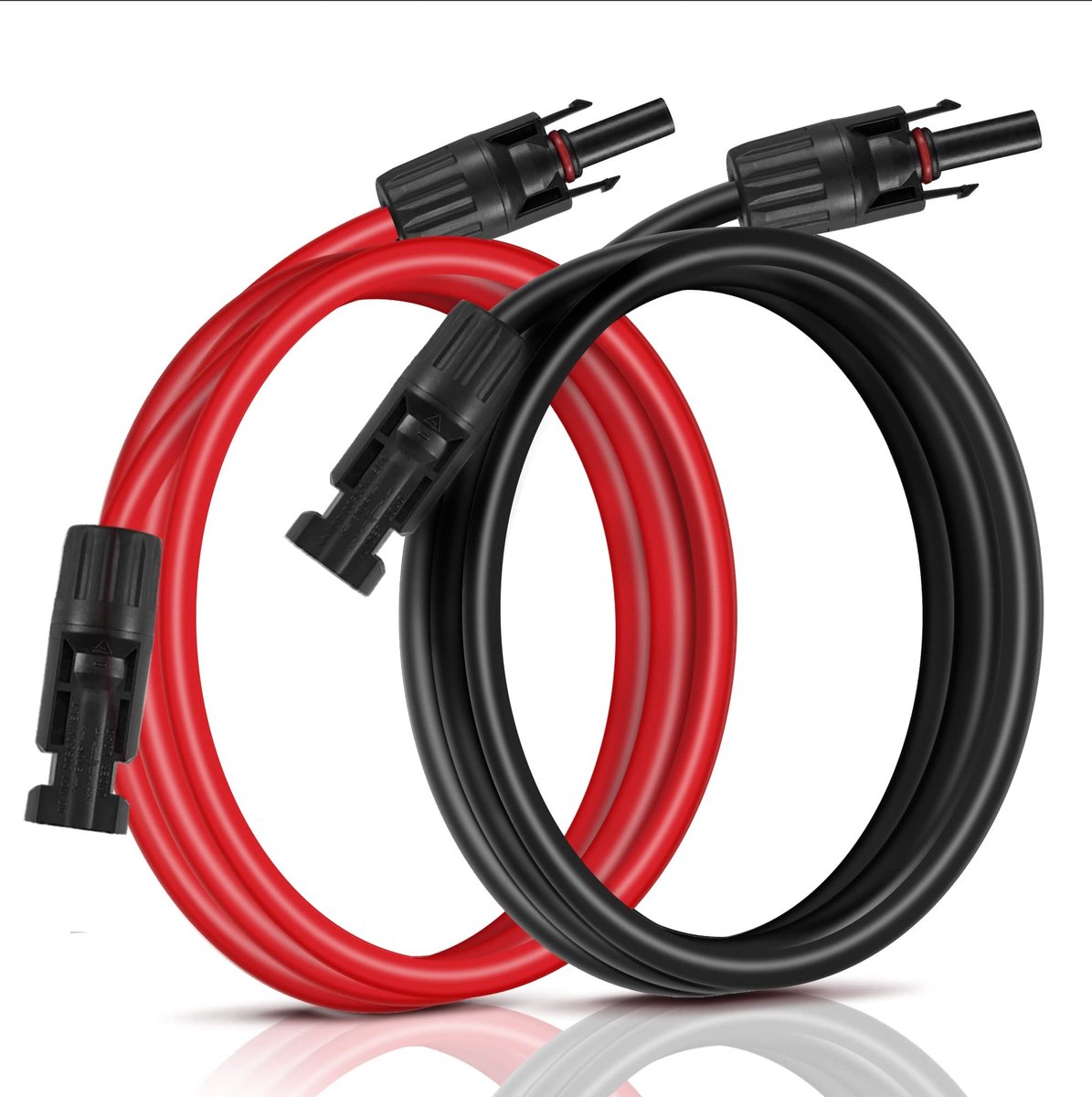 Zonnepaneelkabel 6 mm² - 8 m met Stekker - Rood en Zwart