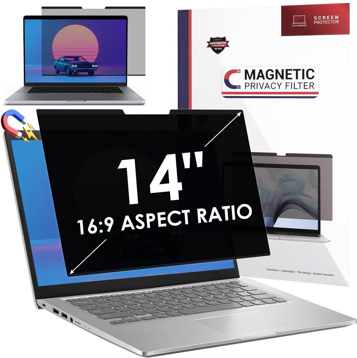 14 Inch 16:9 Magnetisch Privacy Scherm voor Laptop