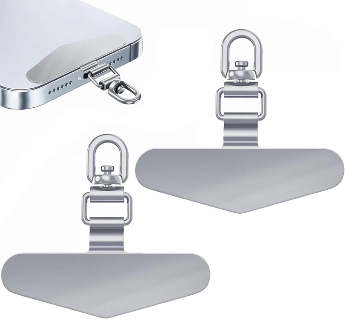 Set van 2 Universele Telefoon Lanyards - Met metalen applicatie