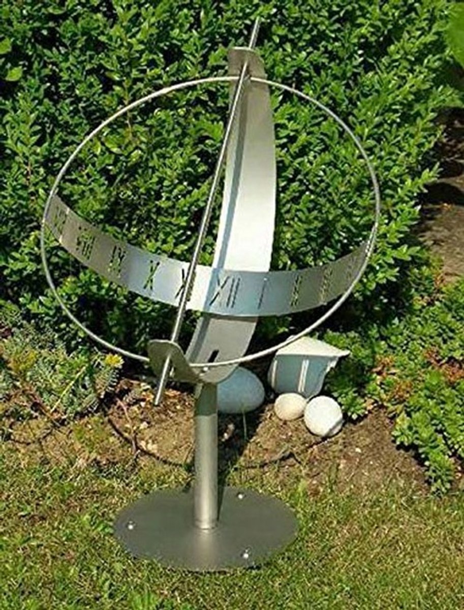 Wanduhr - Zonnenuur van roestvrij staal - Modern design