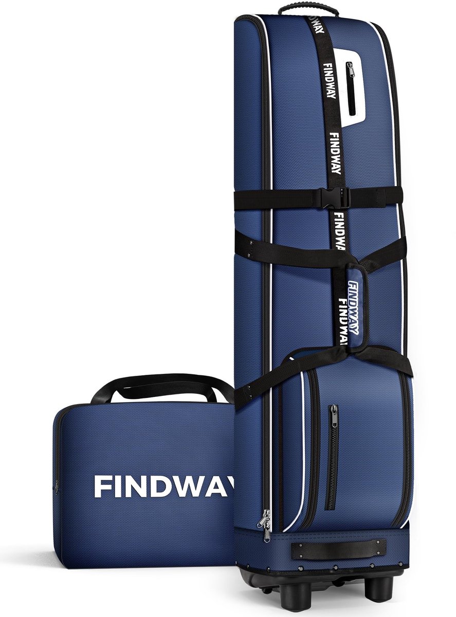 Golf Reisbag met Wielen - 1680D Waterdicht en Slijtbestendig - Inclusief Extra Verwijderbaar Kussen