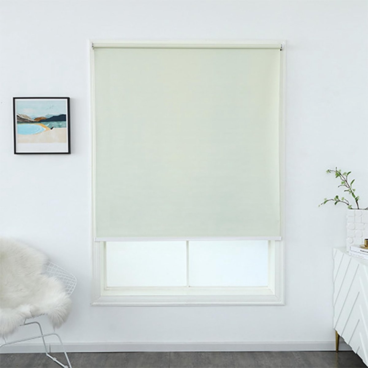 Blackout Rolgordijn - Thermische Schaduw voor Thuis en Kantoor - 120 x 160 cm - Beige