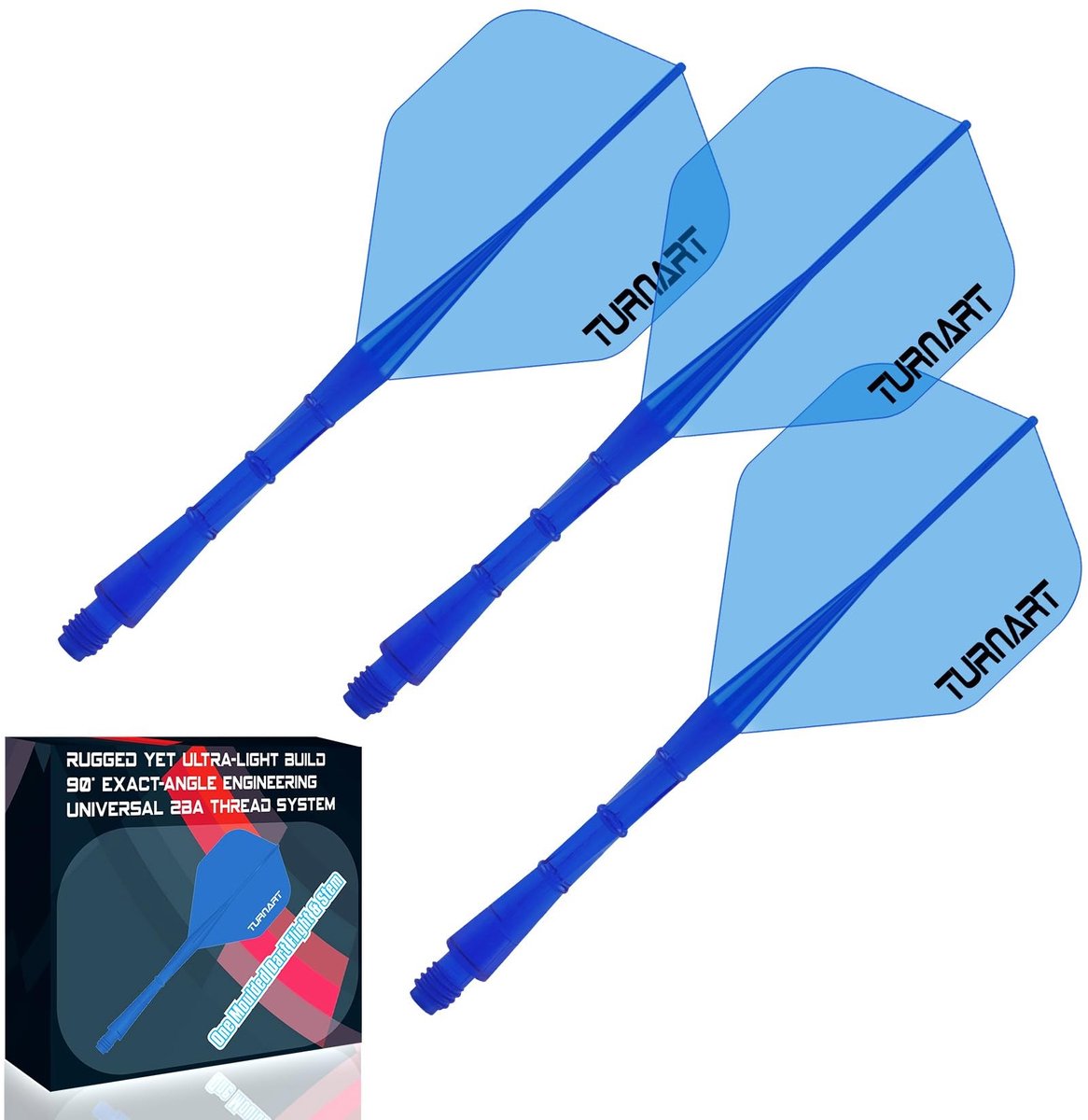 Darts Flights en Schachten - Geïntegreerd Ontwerp - Medium Vorm