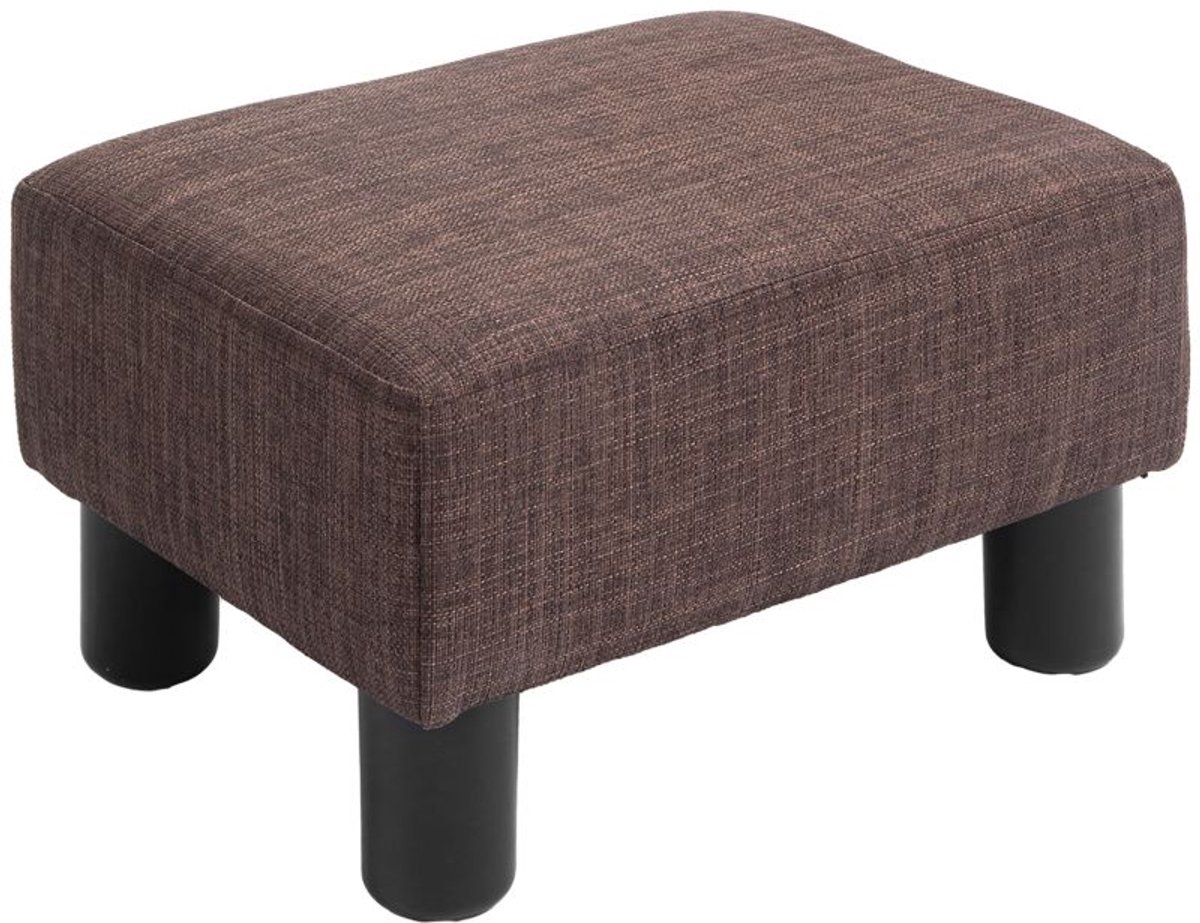 Voetenbank 40 × 30 × 24 cm bruin hout schoenenbankje rustbankje zitbankje voor het aantrekken van schoenen zacht en comfortabel licht en gemakkelijk te verplaatsen geschikt voor woonkamer slaapkamer en hal