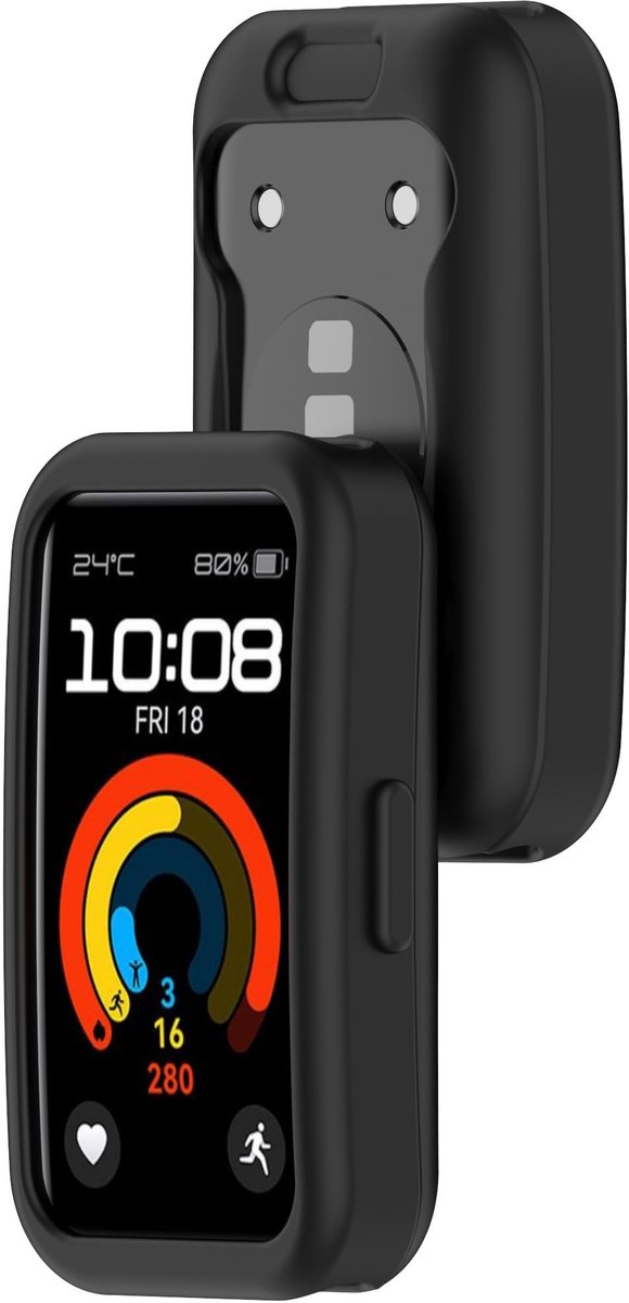 Beschermende Case voor Huawei Band 10 9 8 - 2 Stuks Zwart