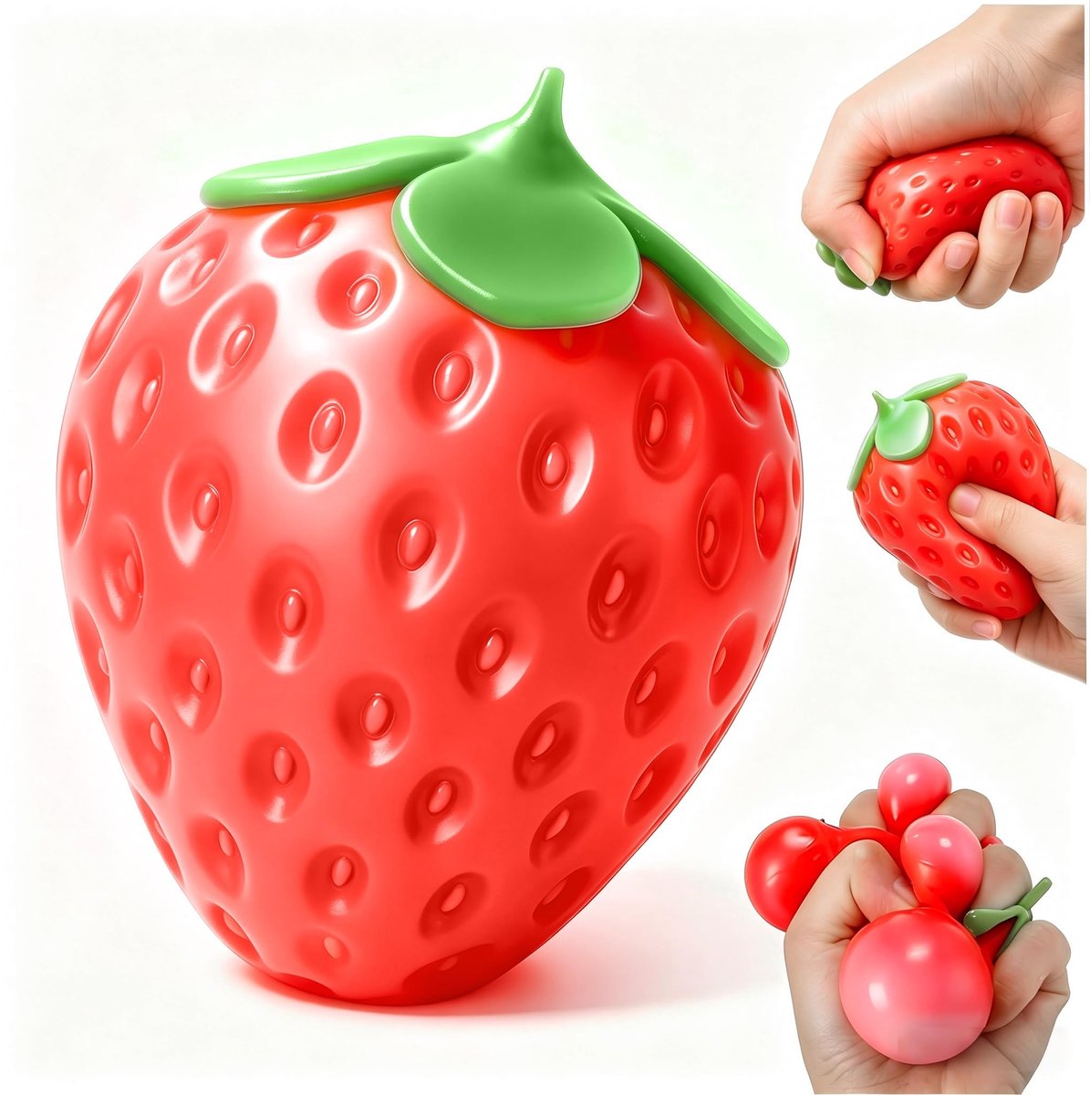 Aardbei squishy - Zachte stemmingsverlichting voor kantoor
