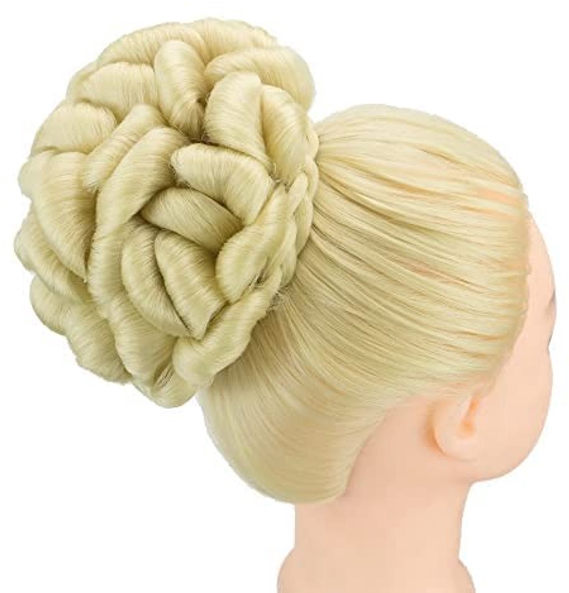 Grote Gevlochten Scrunchie - Handgemaakt Haaraccessoire - Blond