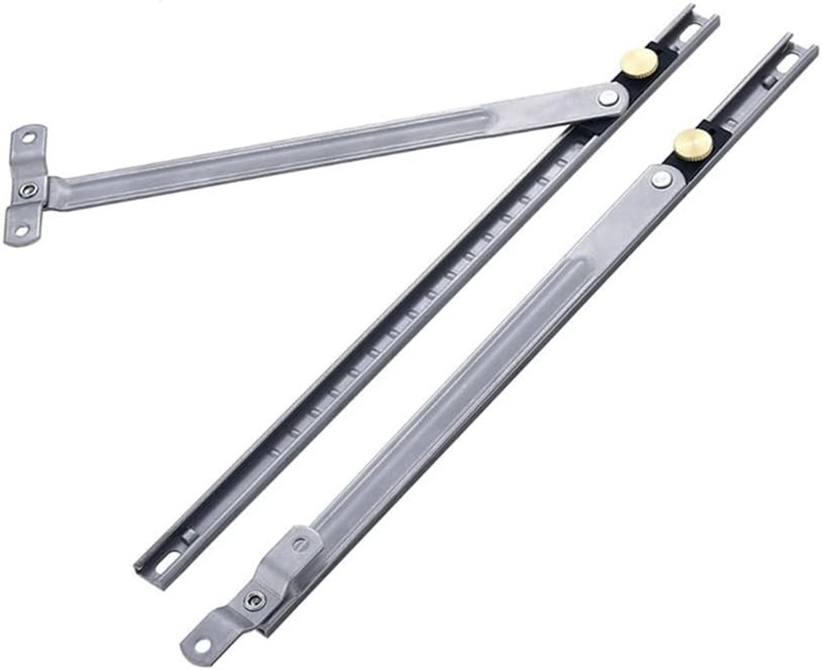Set van 2 raamhengen 30,5 cm van roestvrij staal SUS304 voor UPVC en aluminium profielramen, hoogte 13 mm, duurzaam en weerbestendig