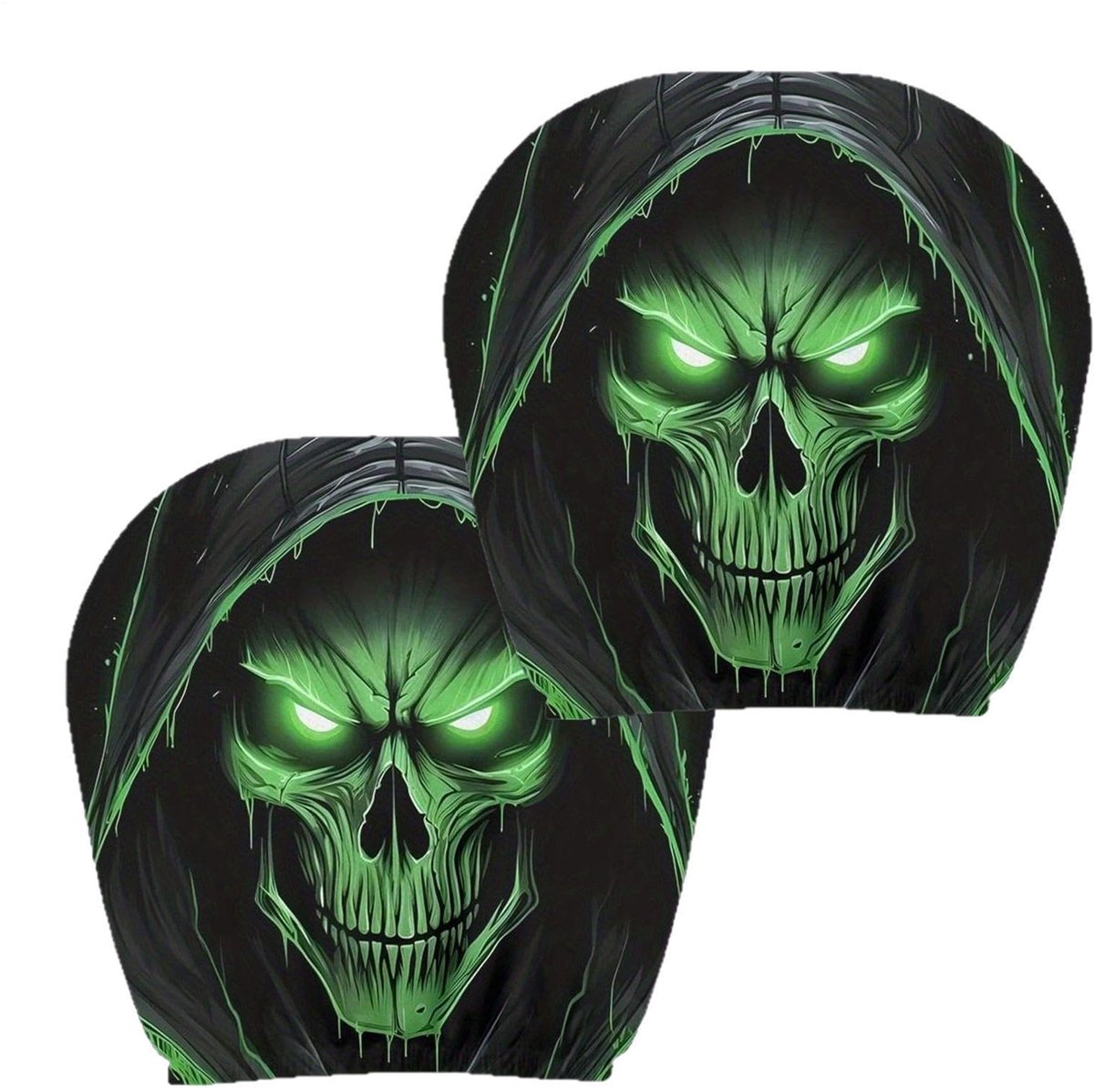 Hoofdsteunhoezen - 2 stuks Halloween hoofdsteunbeschermers