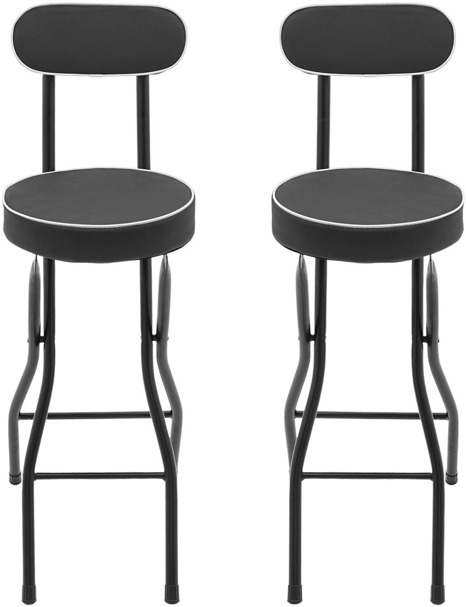 Opvouwbare Barkeukenstoelen - 2 Stuks - 125 kg Laadcapaciteit