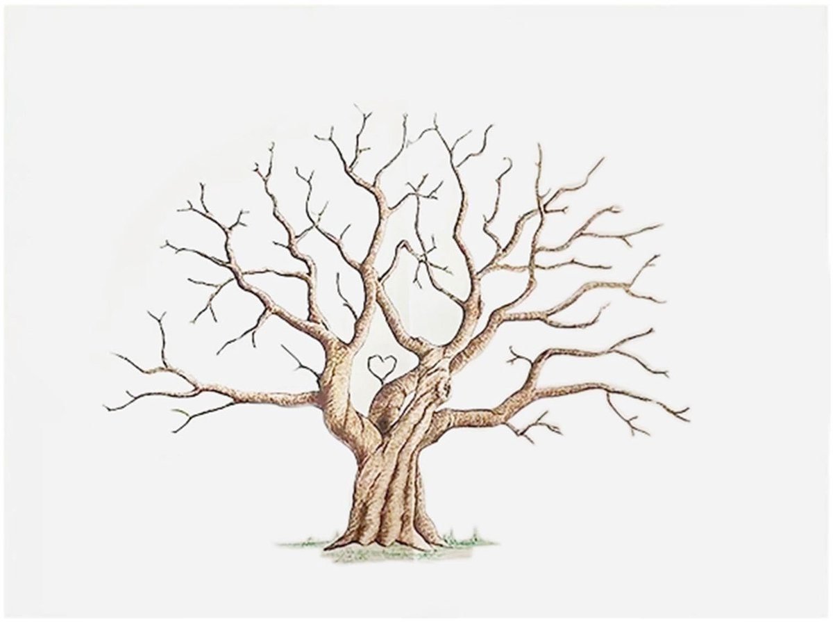 Fingerprint Tree Canvas - Gastenboek voor Bruiloften