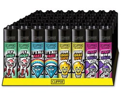 Clipper Classic Large Aanstekers "Snappy Slogan" (4 stuks)