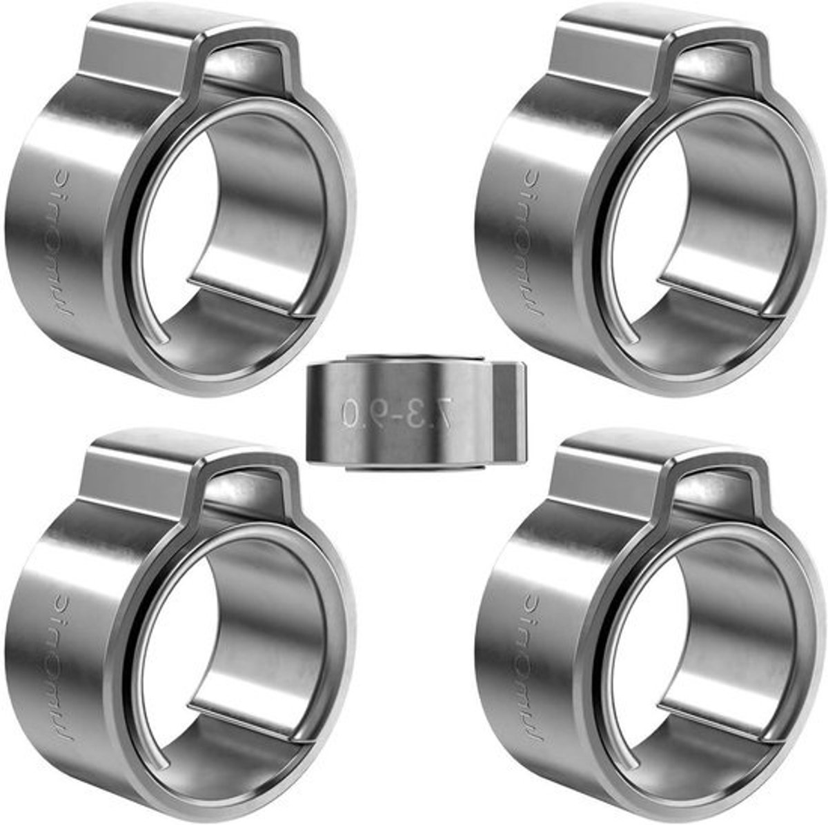 Oorklemmen Roestvrij Staal - Slangklemmen Klemmen - Lekvrije Leidingen - Corrosiebestendig V2A Staal - 73-90 mm - Zilverkleurig