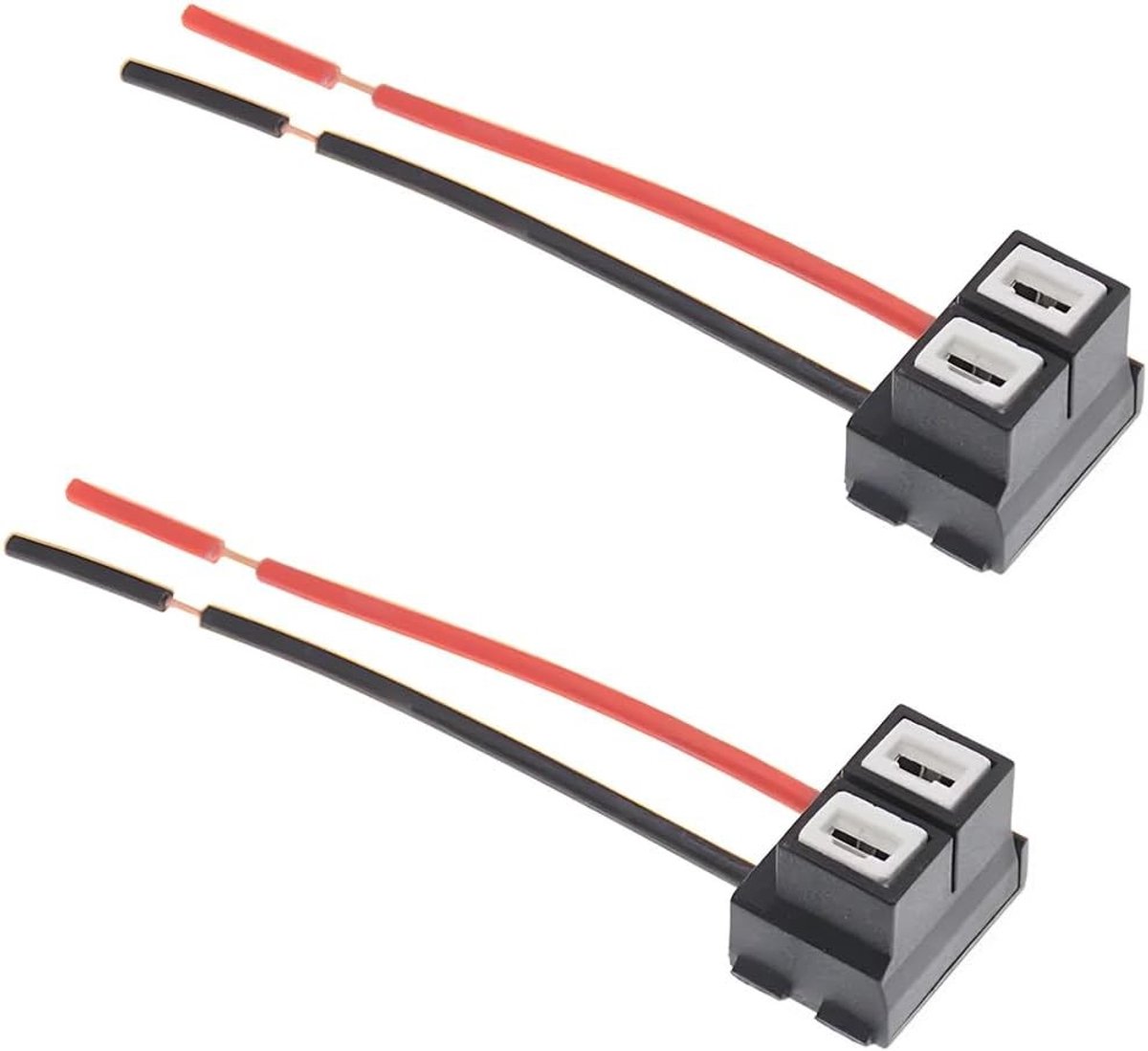 2 Stuks Keramische Lampenhouder, H7 Female Plug voor Autokoplampen, Verbindingskabel voor Mistlampen en Verlichting