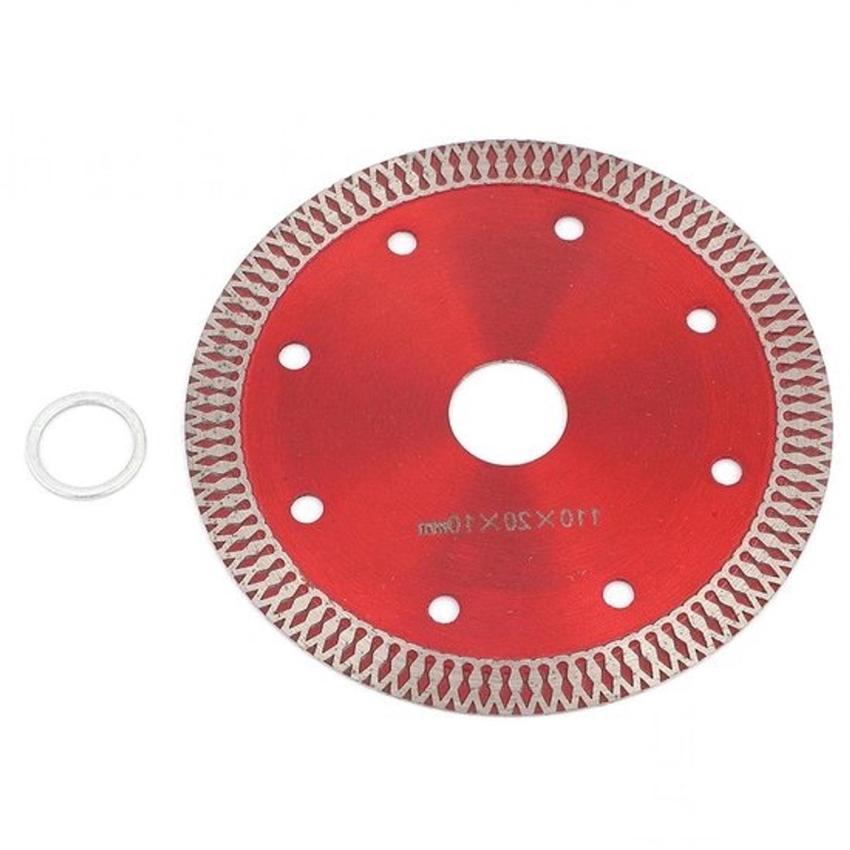 Diamant Zaagblad - Doorslijpschijf Tegelsnijder - Tegels Snijden - Hoge Slijtvastheid - 110 mm Diameter - Rood